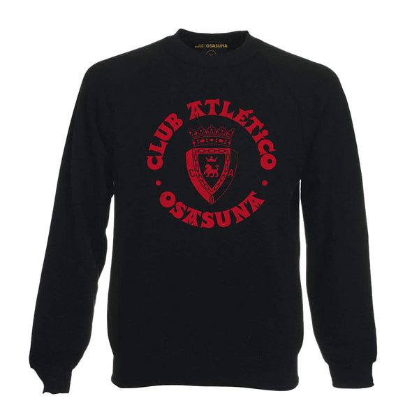 80 OSASUNA ADULT BLACK SWEATSHIRT SHIELDS 